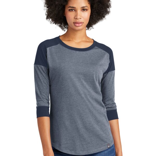 Ladies Heritage Blend 3/4 Sleeve Baseball Raglan Tee Thumbnail